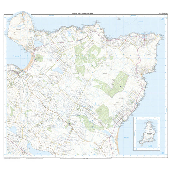 Explorer 451 Thurso & John O'Groats Map With Digital Version