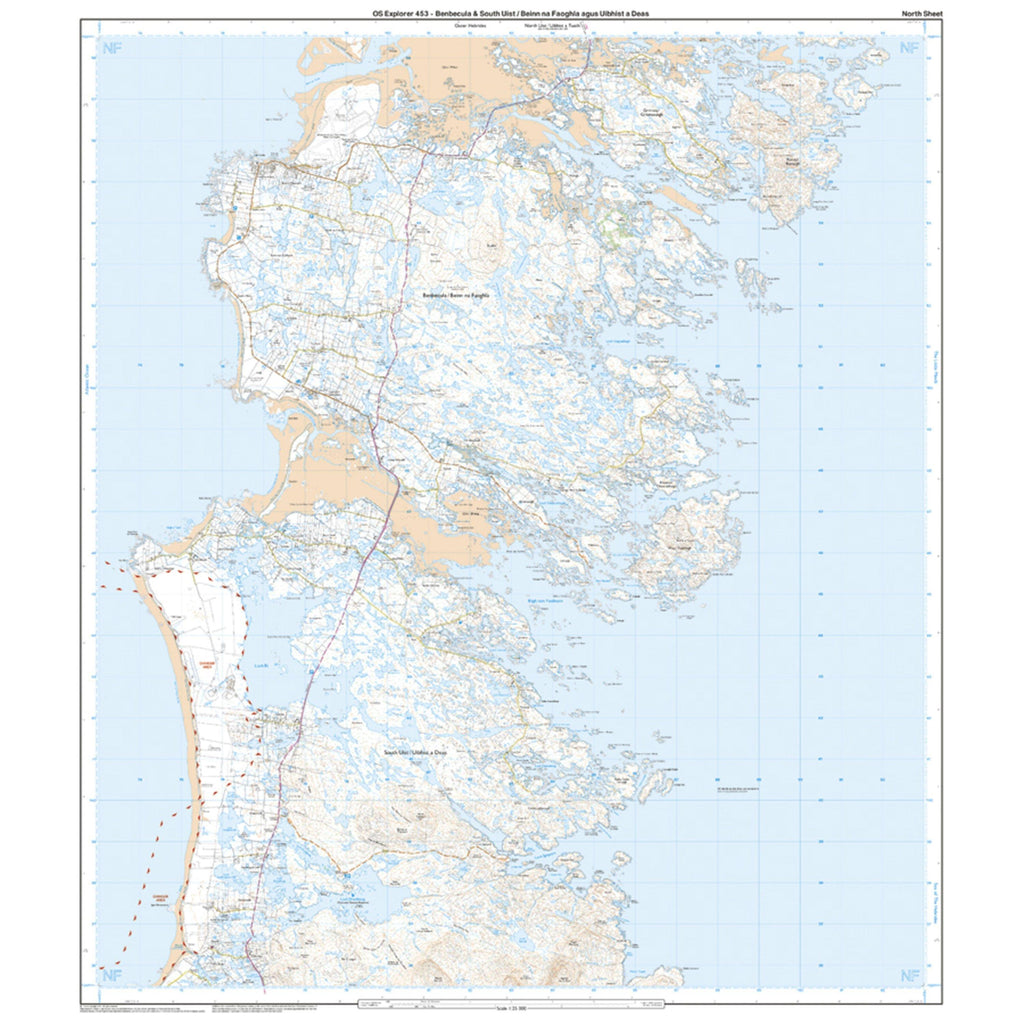 Explorer 453 Benbecula & South Uist Map With Digital Version
