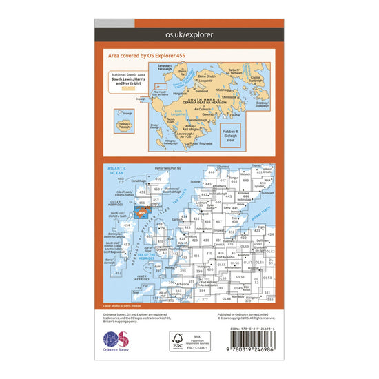 Explorer 455 South Harris Map With Digital Version