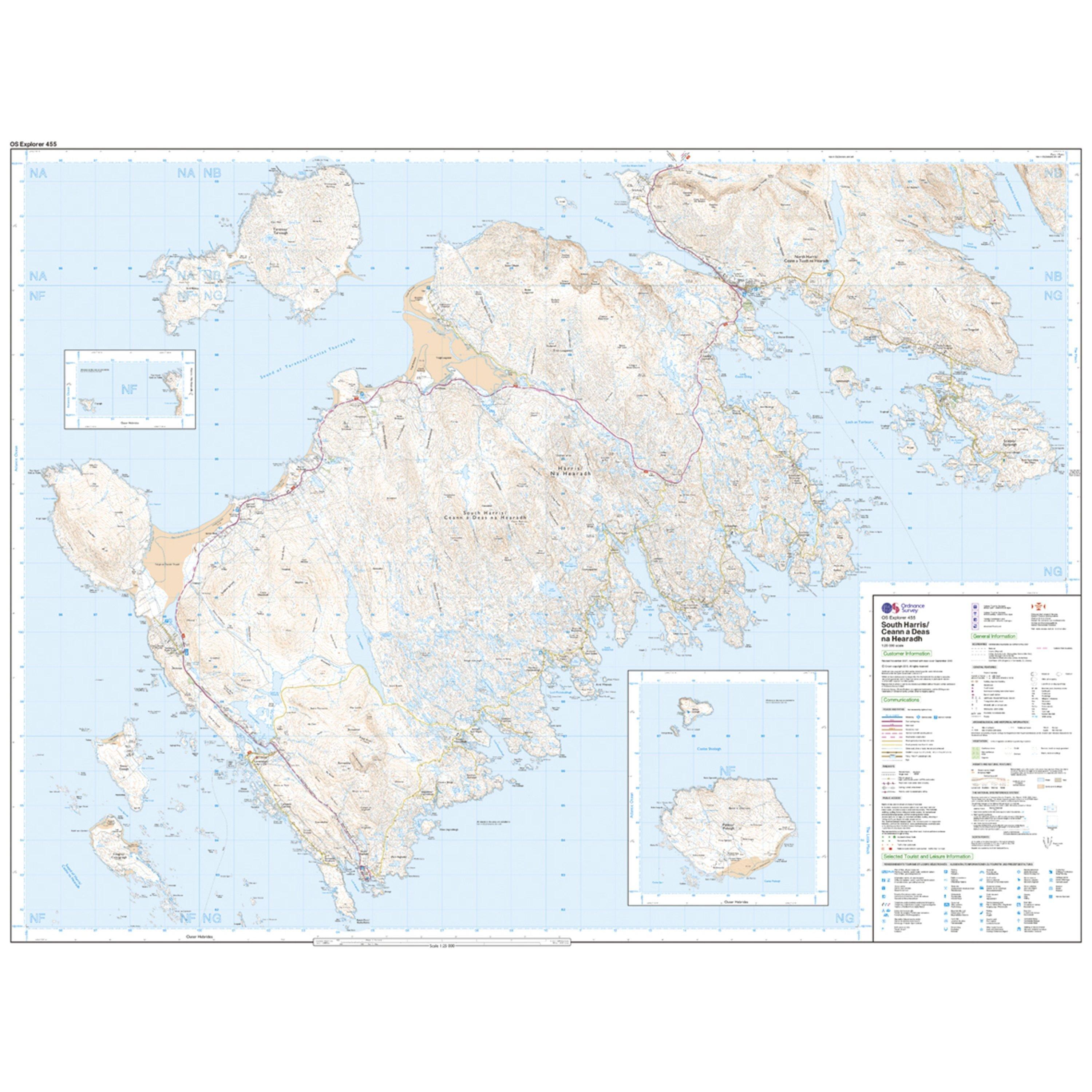 Explorer 455 South Harris Map With Digital Version