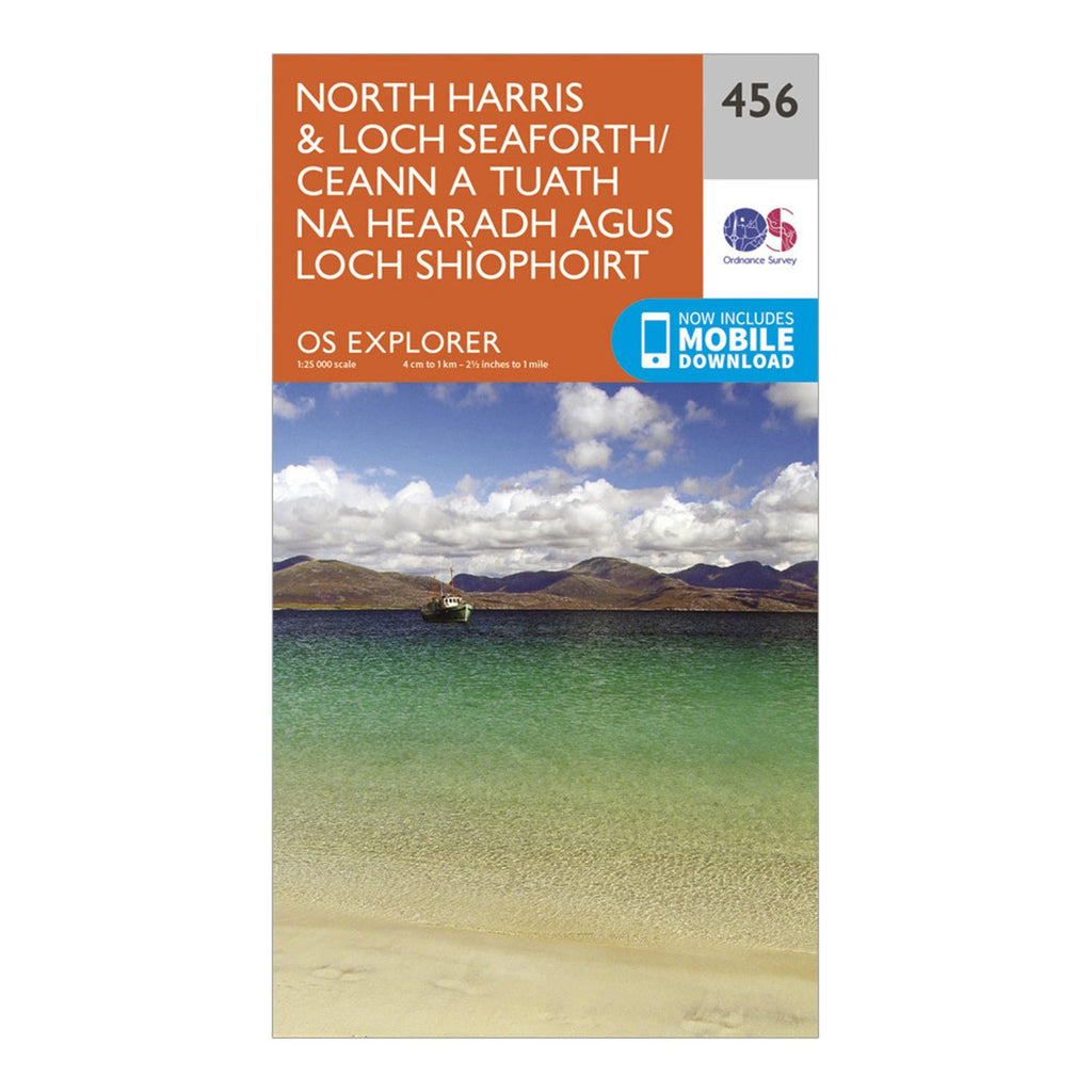 Explorer 456 North Harris  Loch Seaforth Map With Digital Version