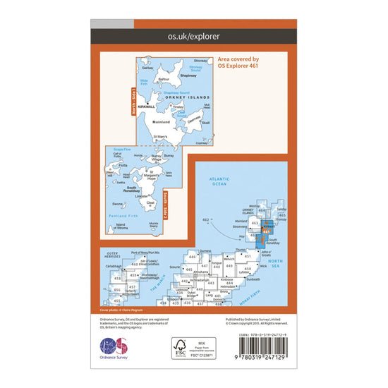 Explorer 461 Orkney East Mainland Map With Digital Version