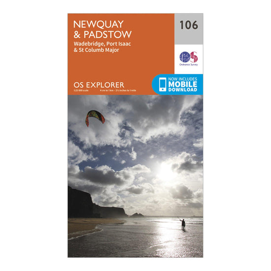 Explorer 106 Newquay & Padstow Map With Digital Version