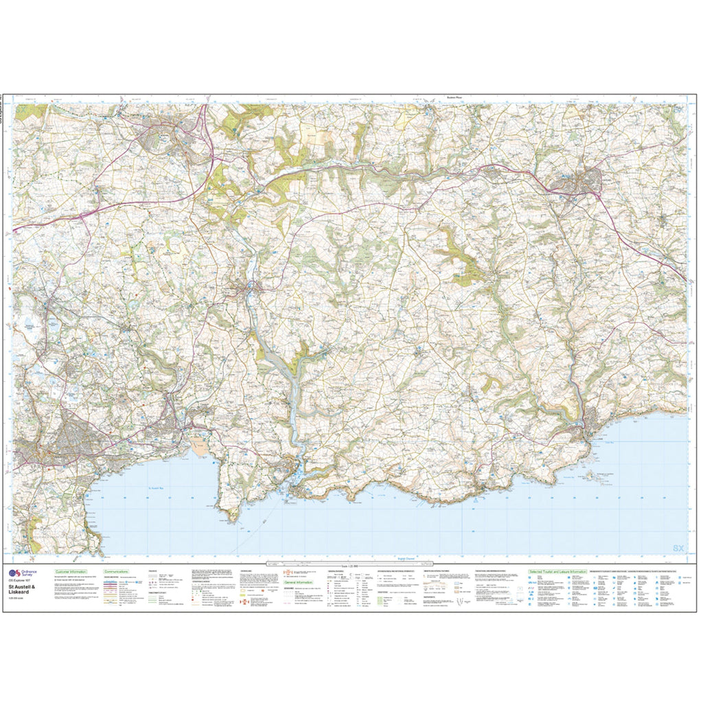 Explorer 107 St Austell & Liskeard Map With Digital Version