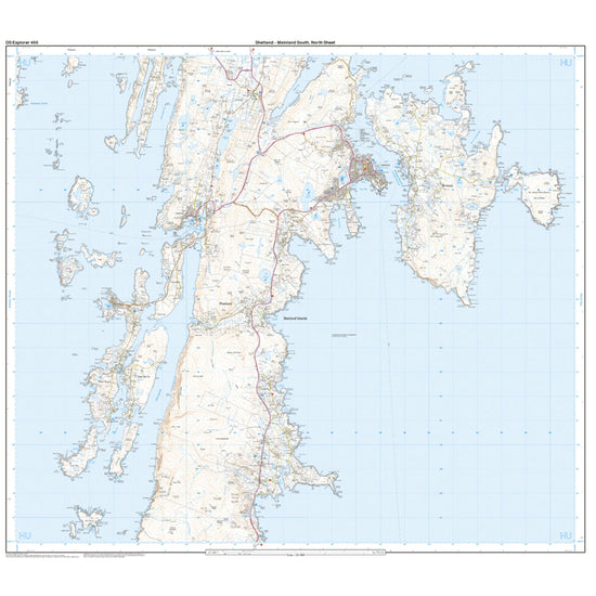 Explorer 466 Shetland Mainland South Map With Digital Version