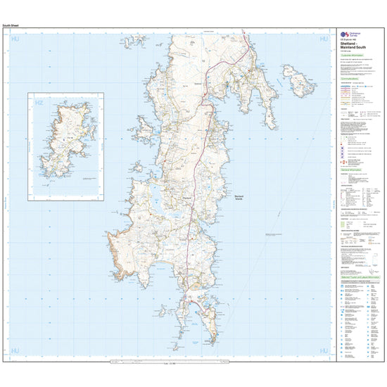 Explorer 466 Shetland Mainland South Map With Digital Version