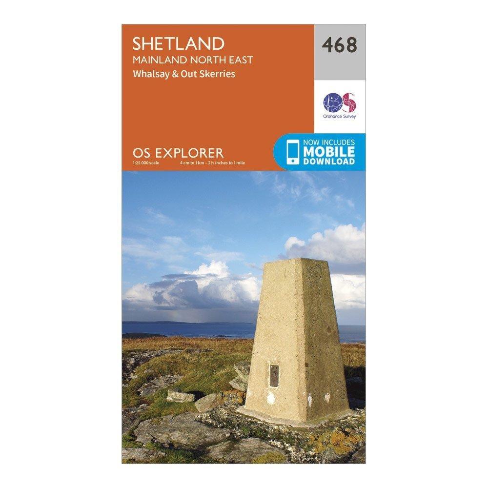 Explorer 468 Shetland Mainland North East Map With Digital Version