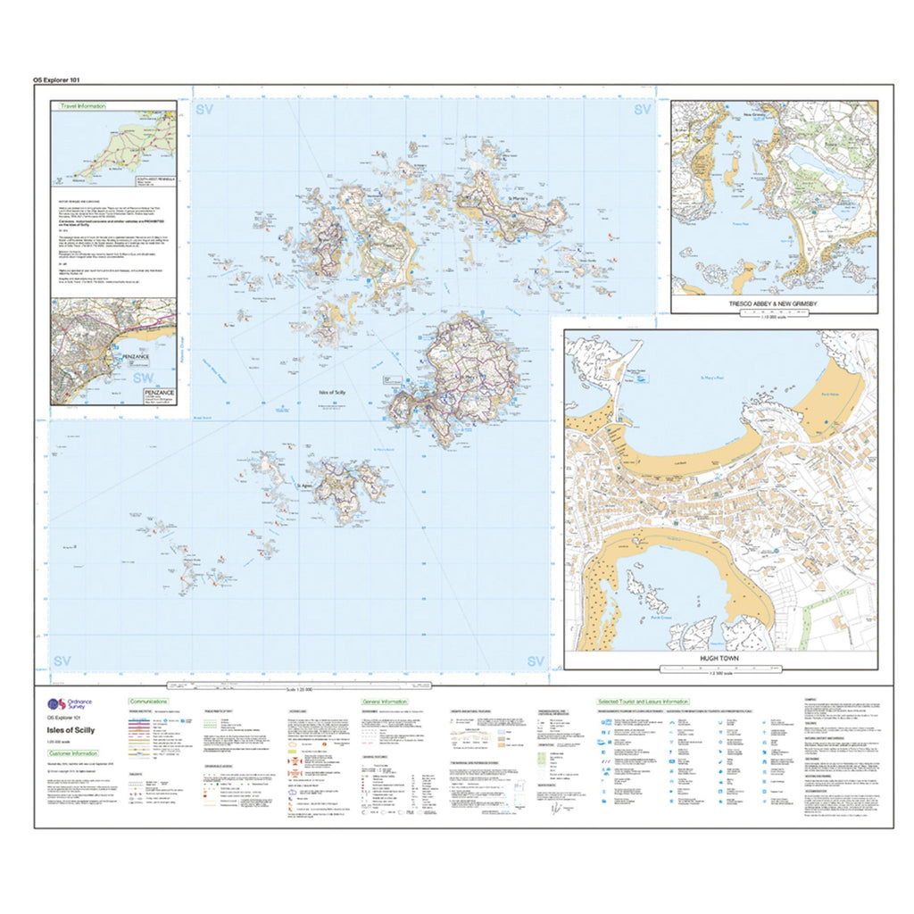 Explorer Active 101 Isles of Scilly Map With Digital Version
