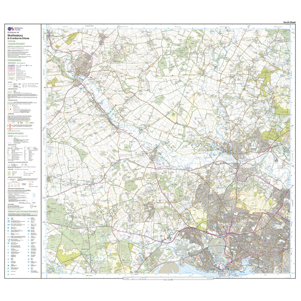 Explorer 118 Shaftesbury & Cranborne Chase Map With Digital Version