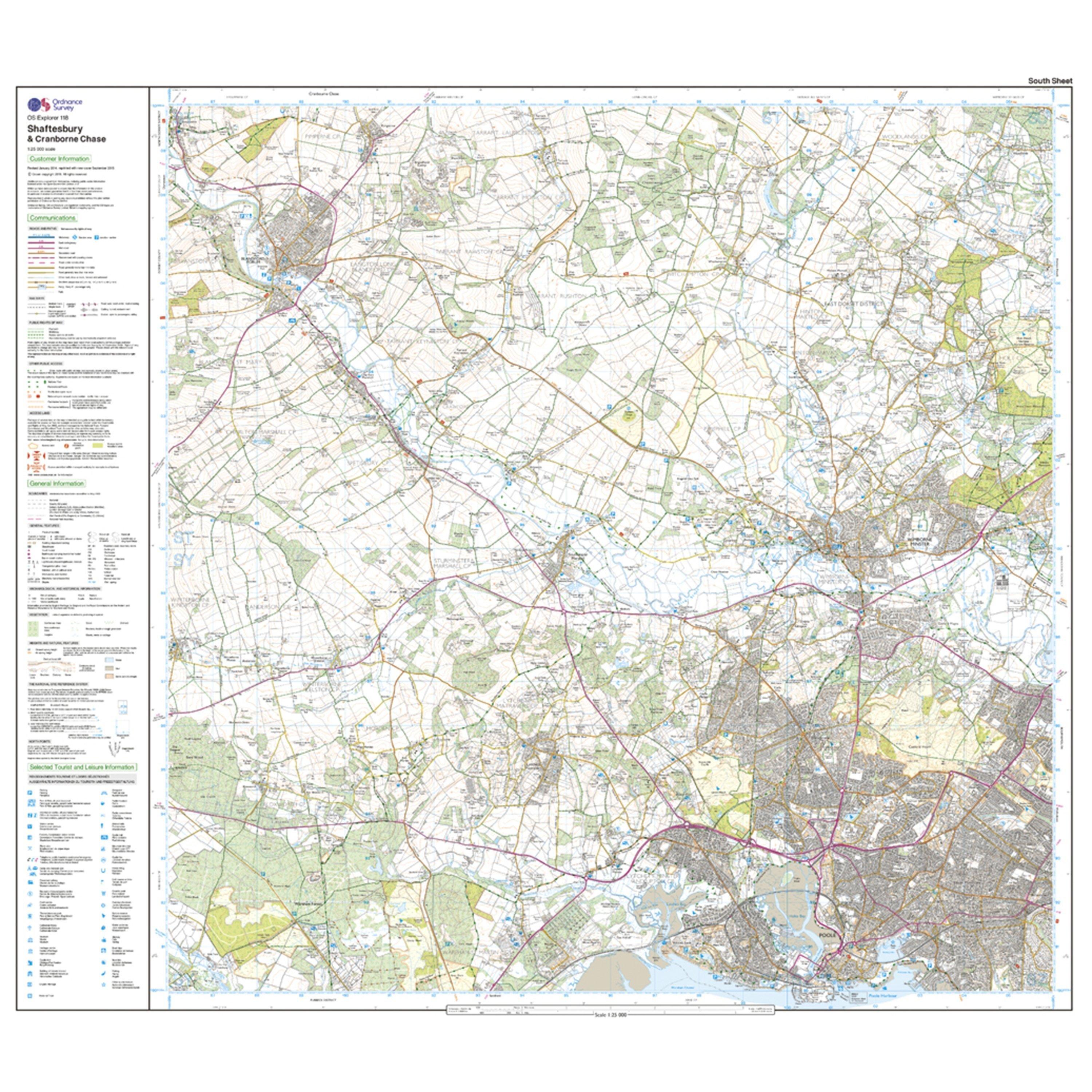 Explorer 118 Shaftesbury & Cranborne Chase Map With Digital Version