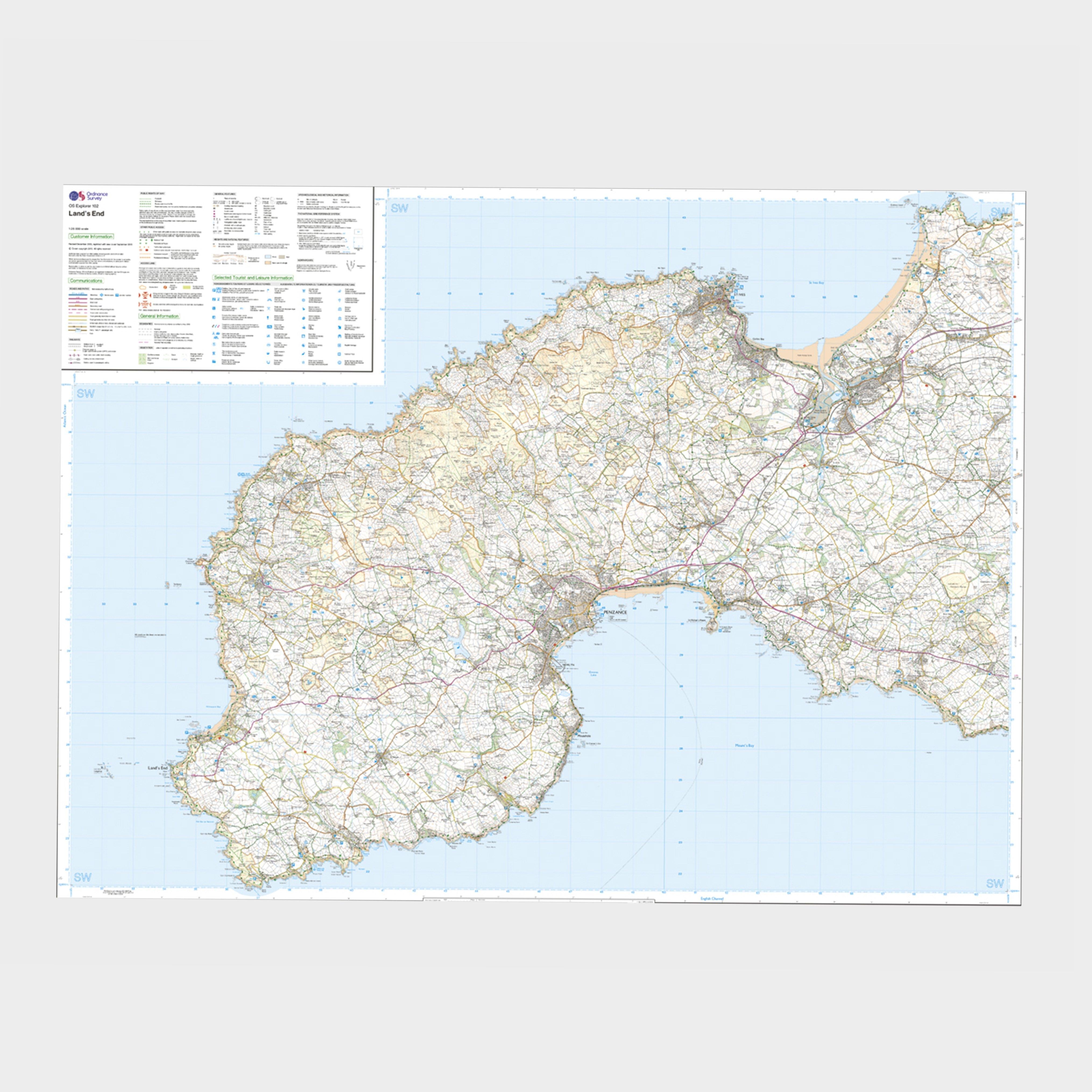 Explorer Active 102 Land's End Map With Digital Version