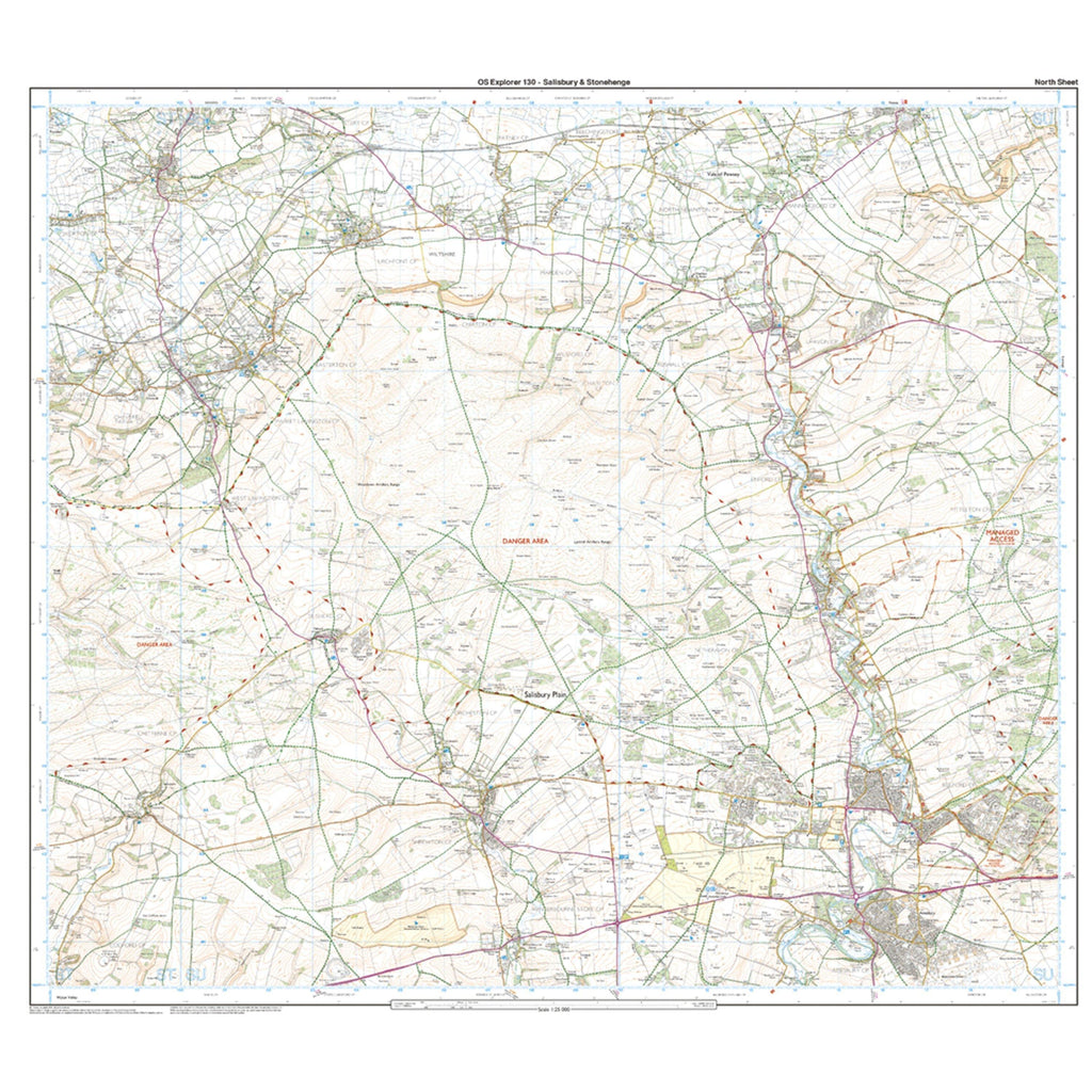 Explorer 130 Salisbury & Stonehenge Map With Digital Version