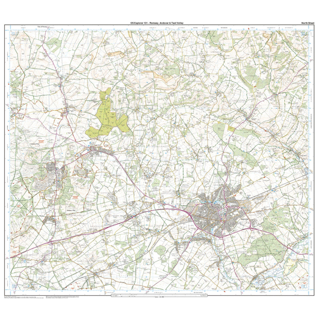Explorer 131 Romsey, Andover & Test Valley Map With Digital Version