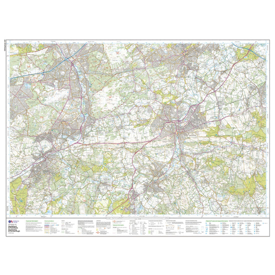 Explorer 145 Guildford & Farnham Map With Digital Version