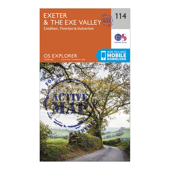 Explorer Active 114 Exeter & The Exe Valley Map With Digital Version