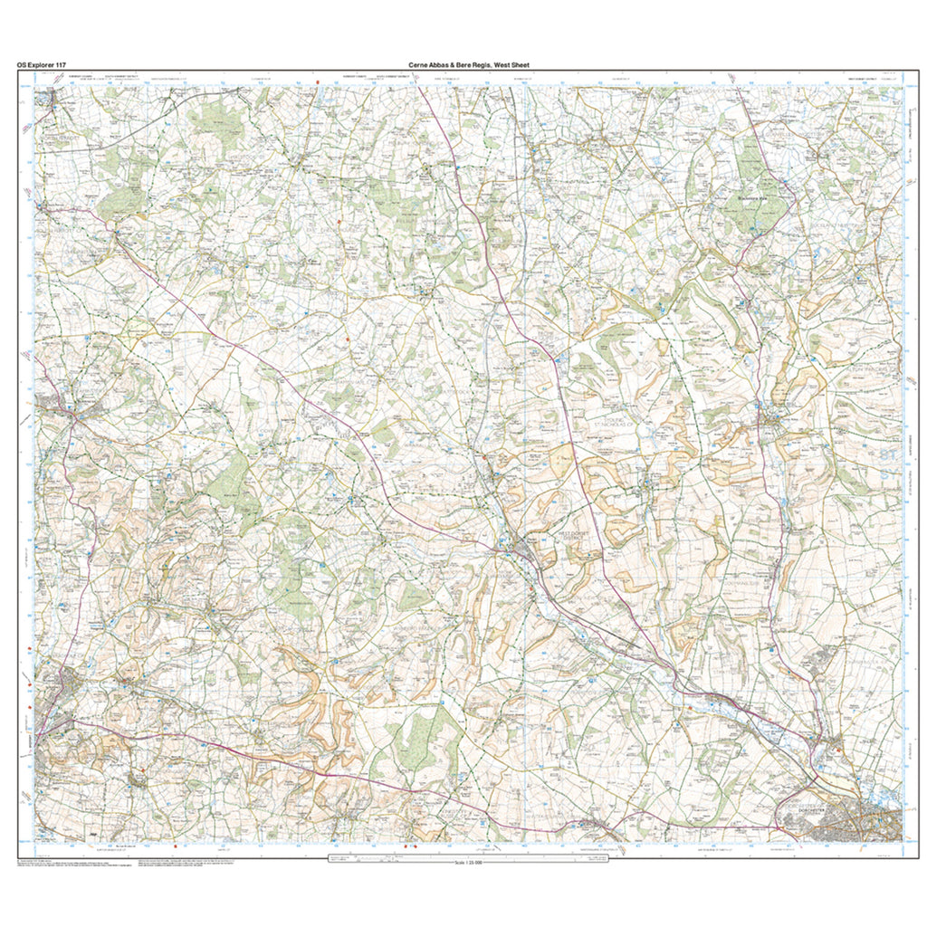 Explorer Active 117 Cerne Abbas & Bere Regis Map With Digital Version