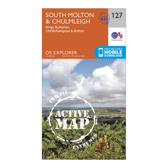 Explorer Active 127 South Molton & Chulmleigh Map With Digital Version