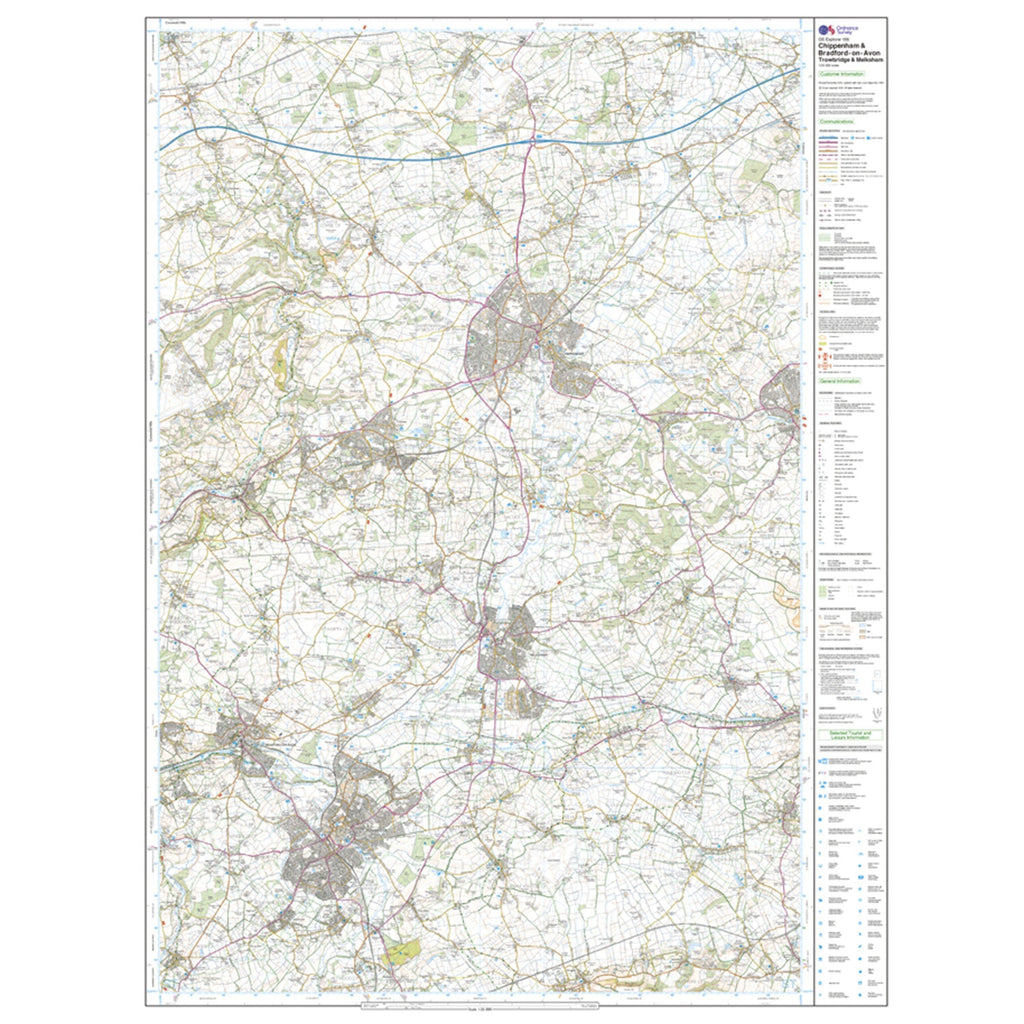 Explorer 156 Chippenham & Bradford-on-Avon Map With Digital Version