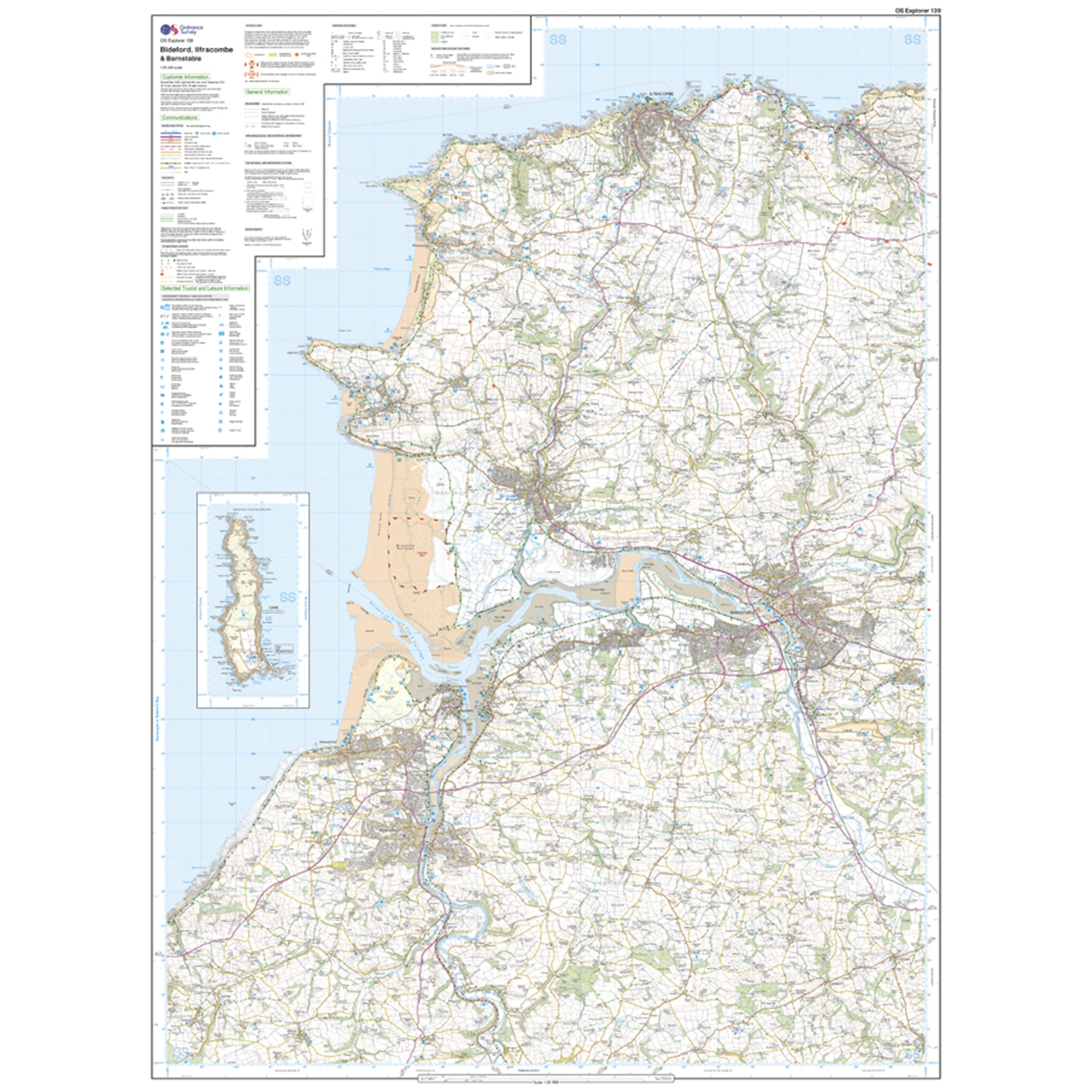 Explorer Active 139 Bideford, Ilfracombe & Barnstaple Map With Digital Version