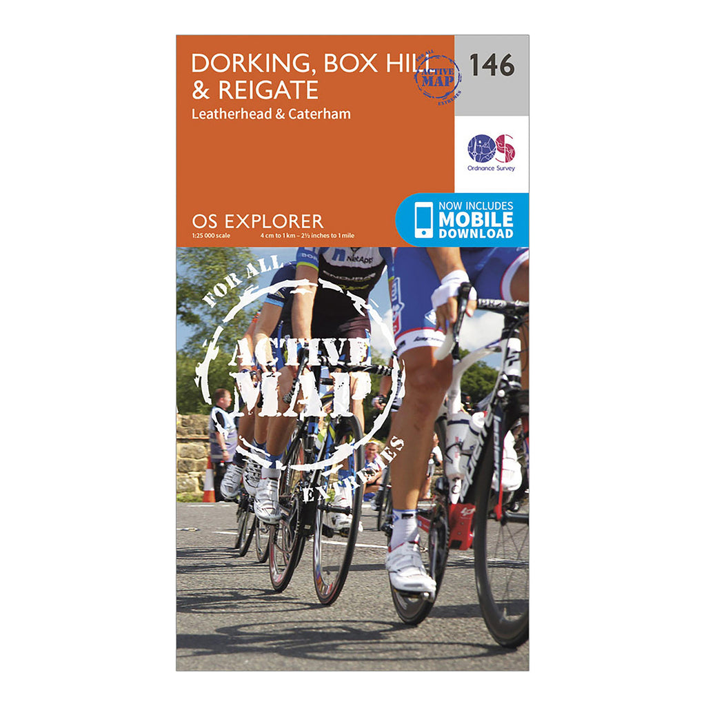 Explorer Active 146 Dorking, Box Hill & Reigate Map With Digital Version