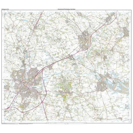 Explorer 183 Chelmsford & The Rodings Map With Digital Version