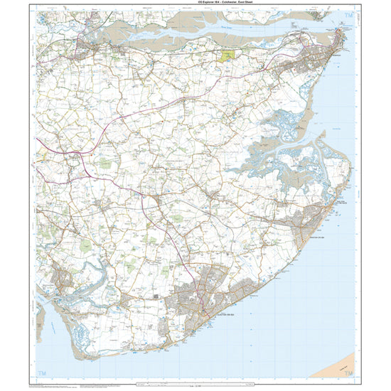 Explorer 184 Colchester, Harwich & Clacton-on-Sea Map With Digital Version