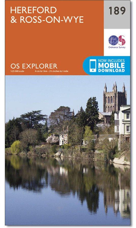 Explorer 189 Hereford & Ross-on-Wye Map With Digital Version