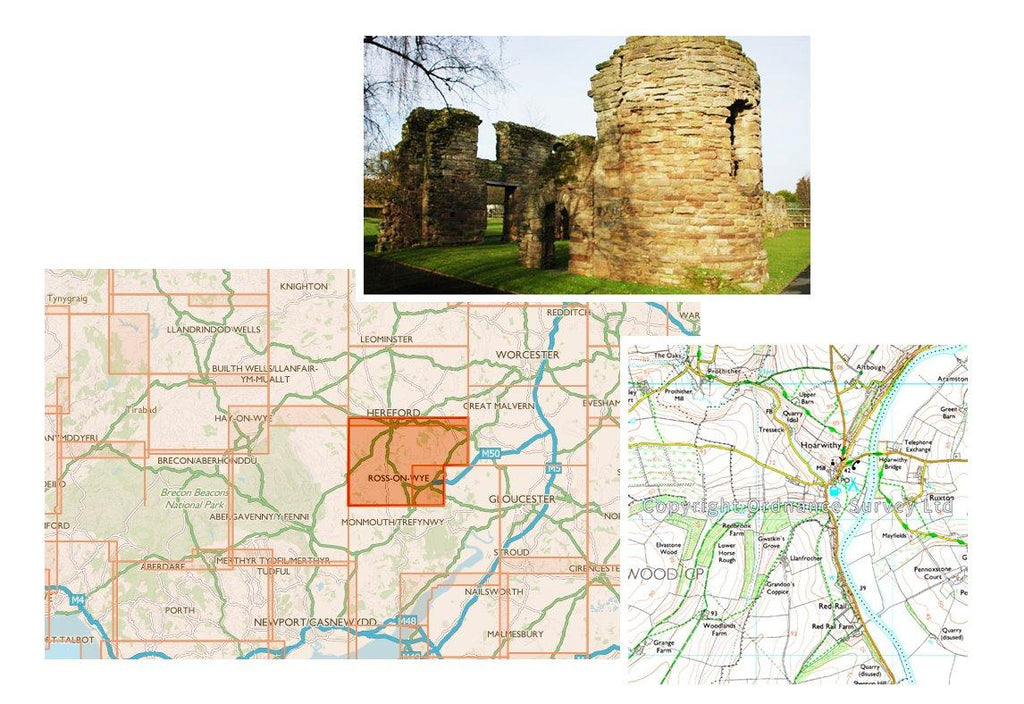 Explorer 189 Hereford & Ross-on-Wye Map With Digital Version