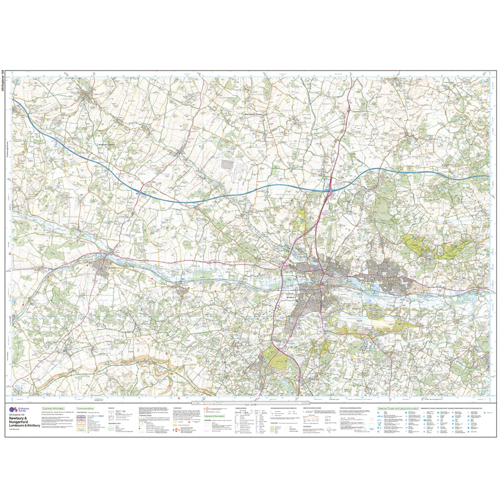 Explorer Active 158 Newbury  Hungerford Map With Digital Version
