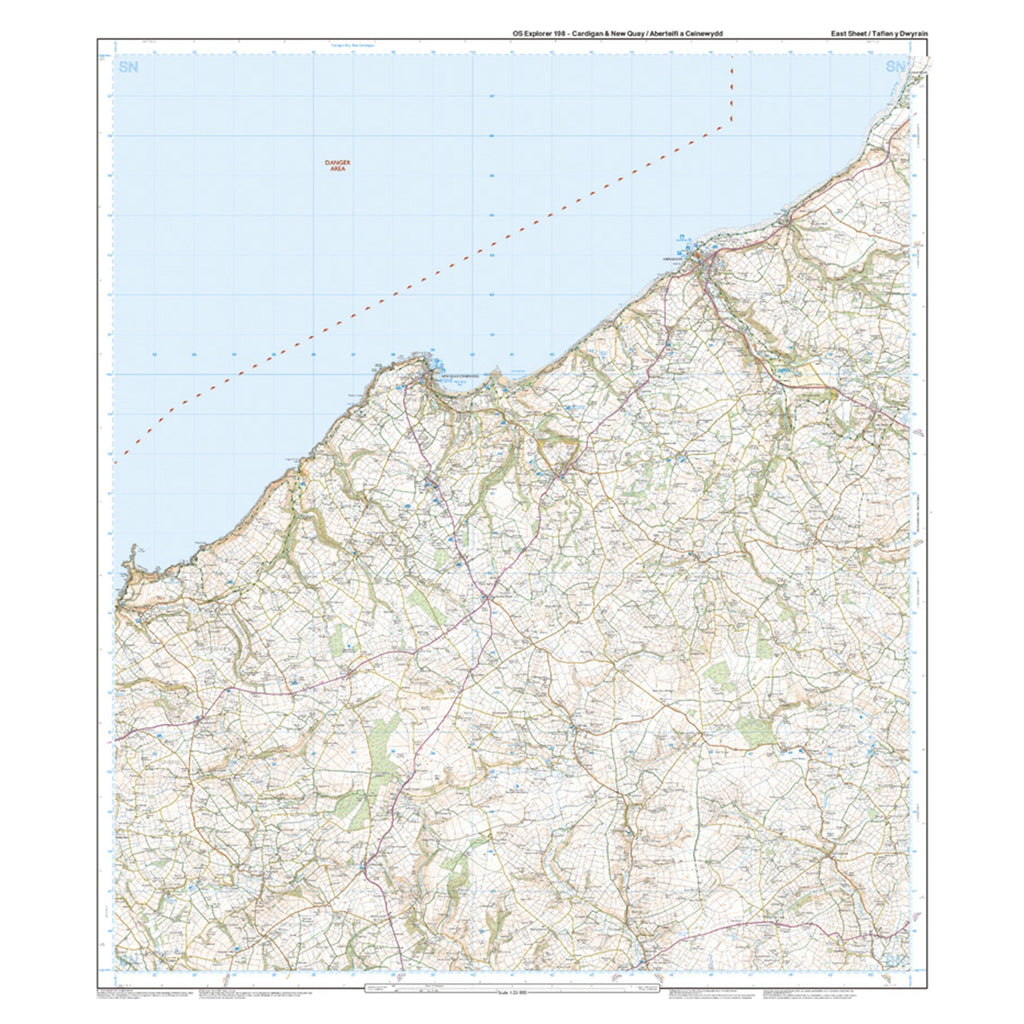 Explorer 198 Cardigan  New Quay Aberaeron Map With Digital Version