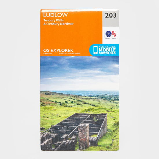 Explorer 203 Ludlow Tenbury Wells  Cleobury Mortimer Map With Digital Version