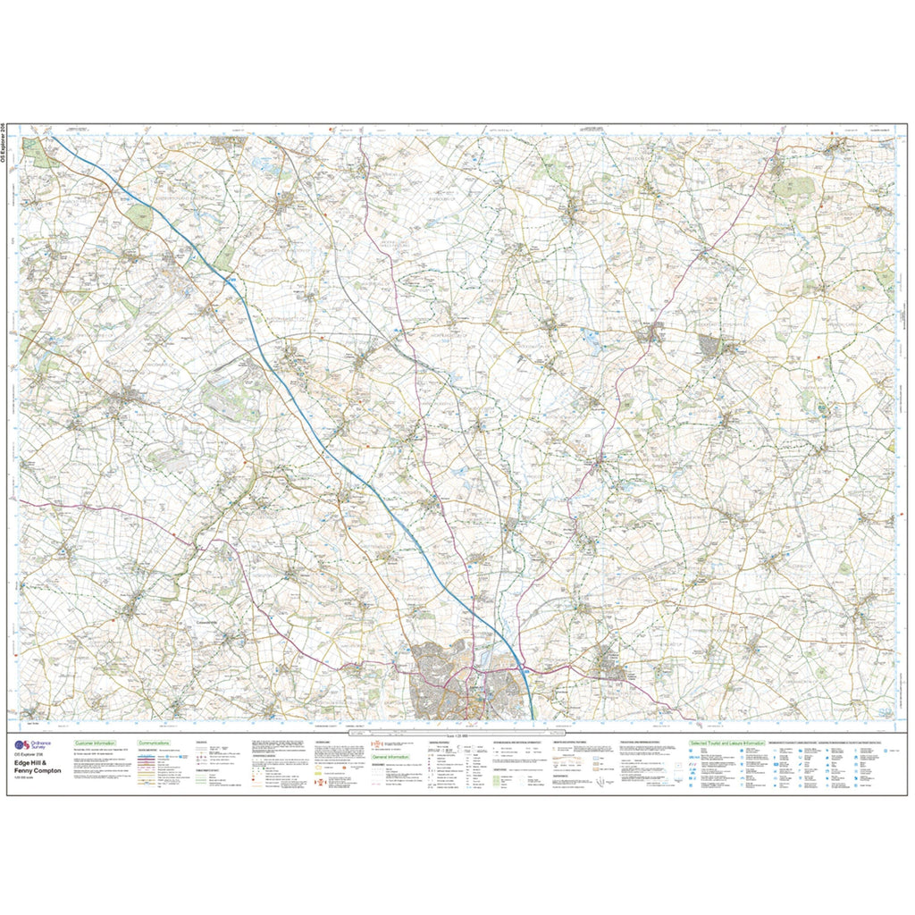 Explorer 206 Edge Hill & Fenny Compton Map With Digital Version