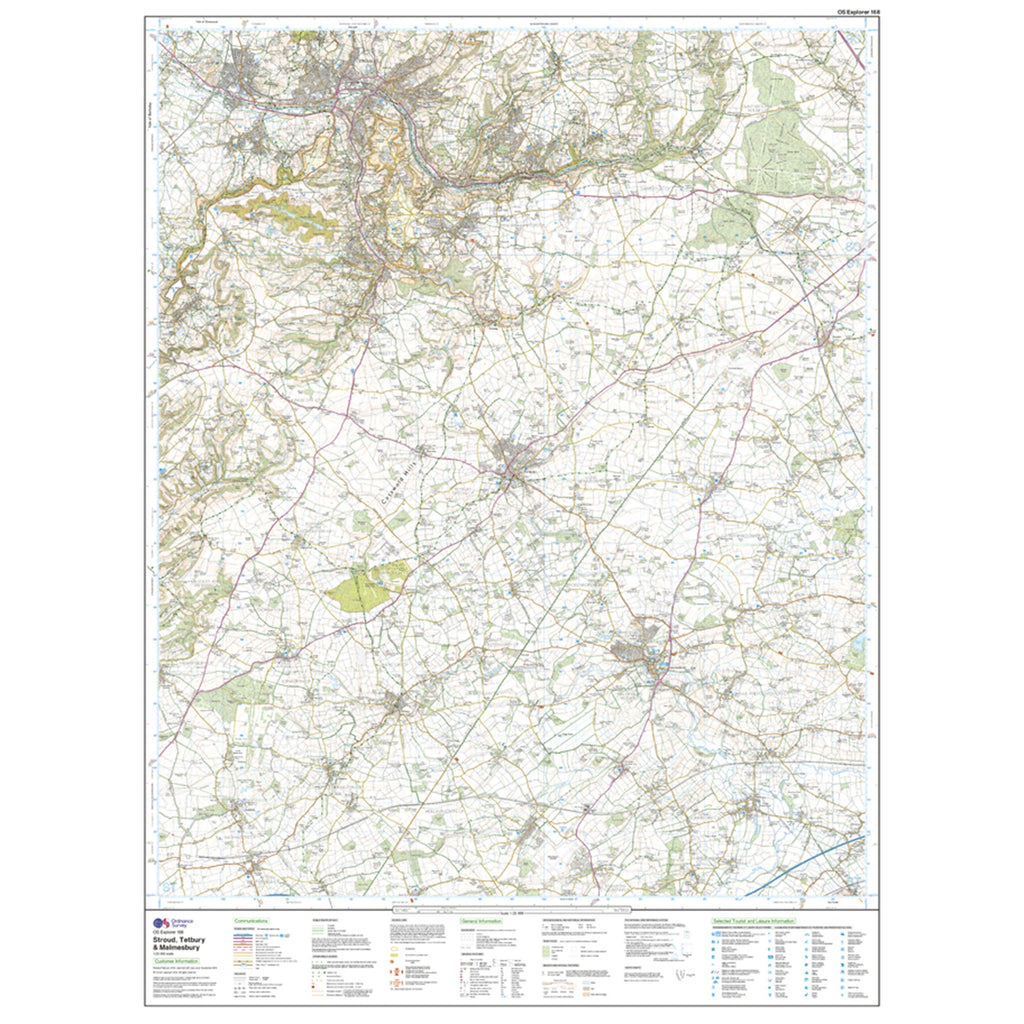 Explorer Active 168 Stroud, Tetbury & Malmesbury Map With Digital Version