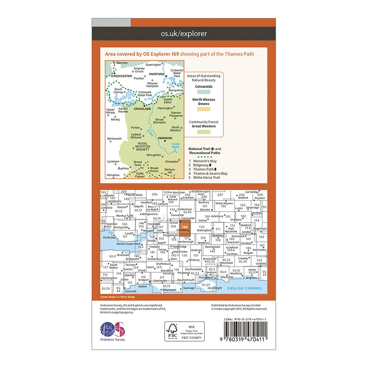 Explorer Active 169 Cirencester & Swindon Map With Digital Version
