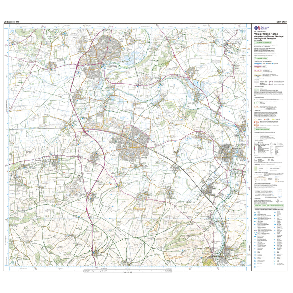 Ordnance Survey Explorer Active 170 Abingdon, Wantage & Vale of White ...