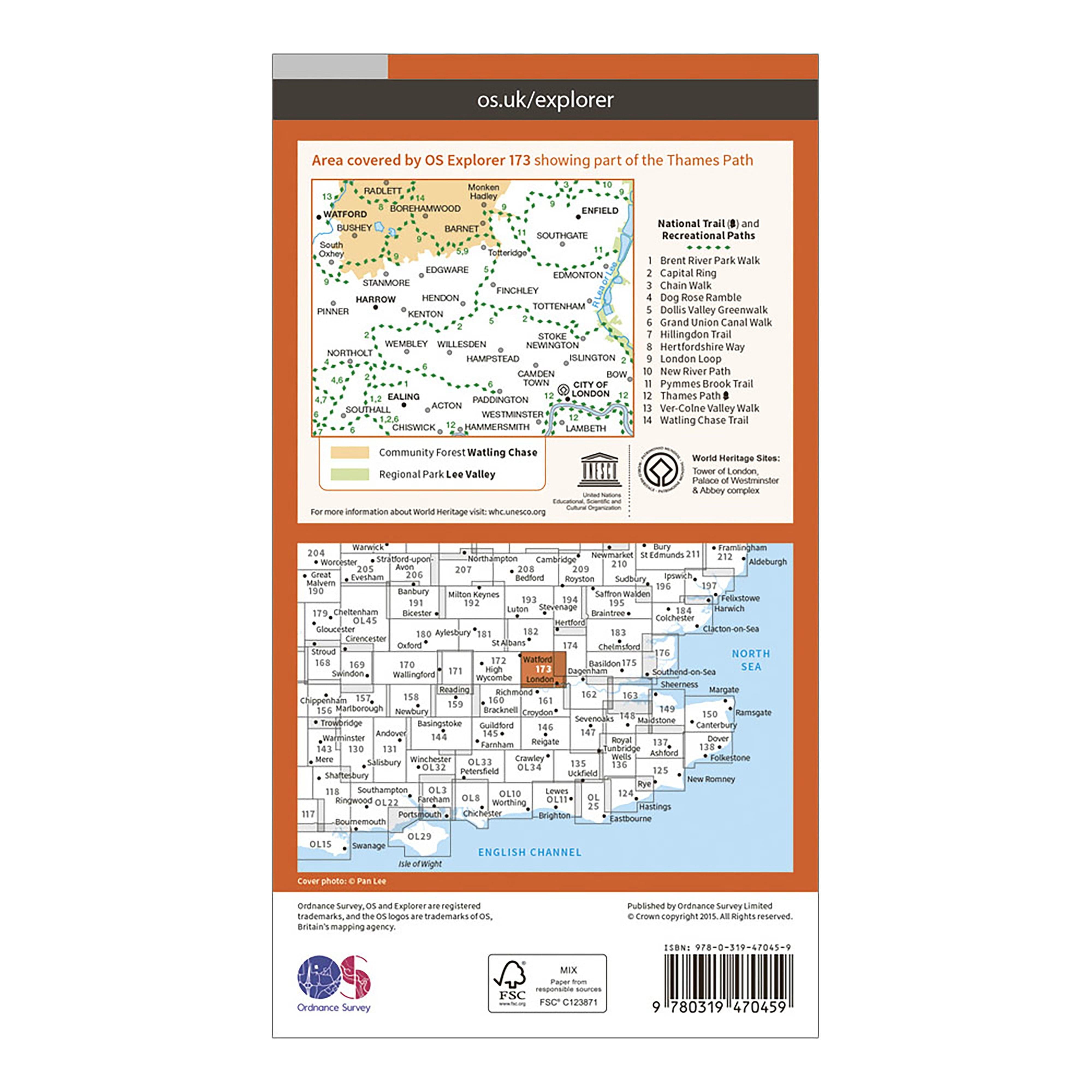 Explorer Active 173 London North Map With Digital Version