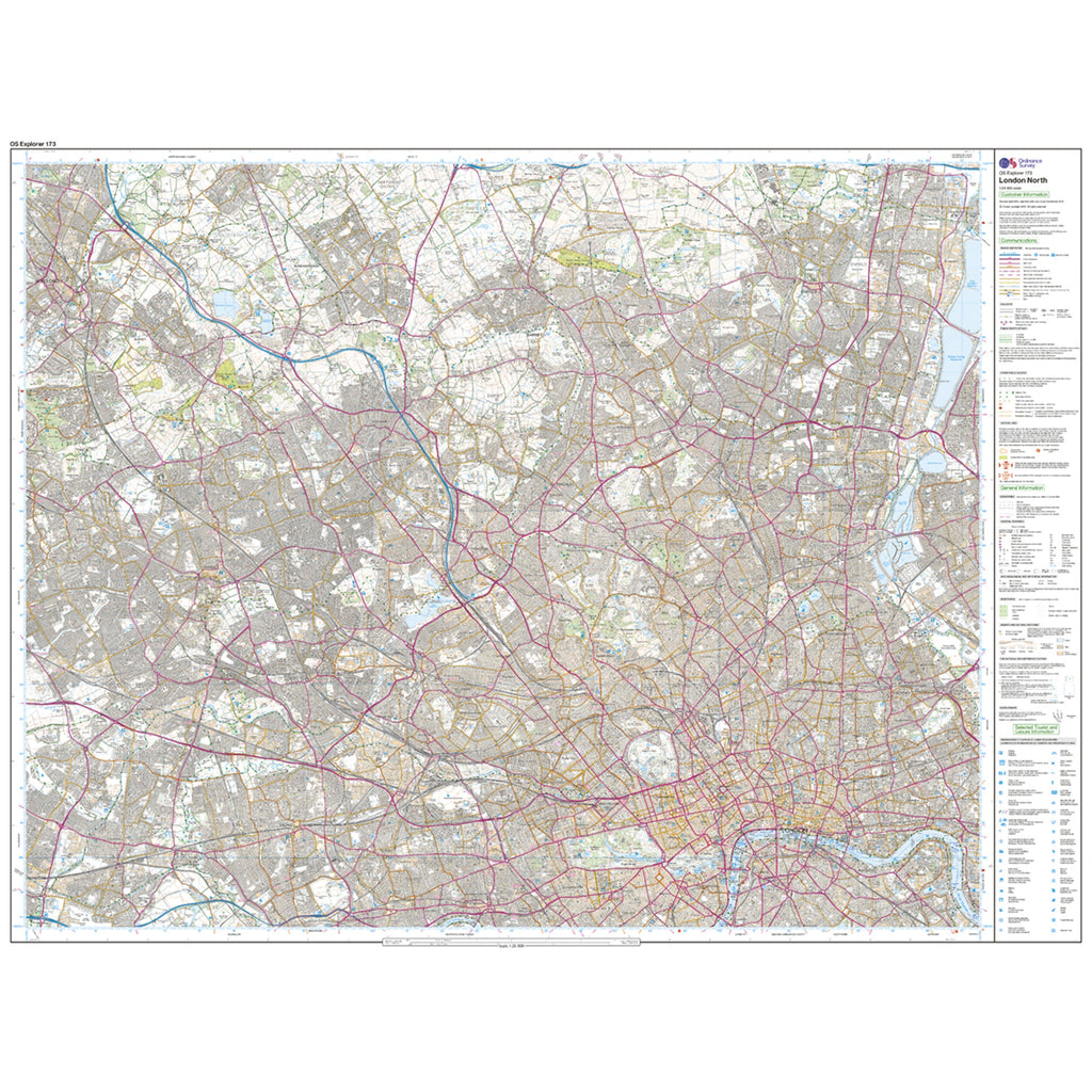 Explorer Active 173 London North Map With Digital Version