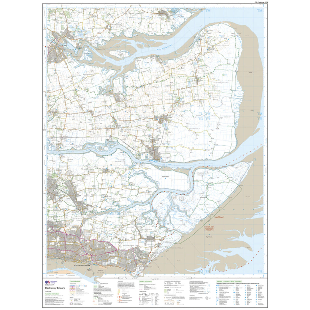 Explorer Active 176 Blackwater Estuary Map With Digital Version