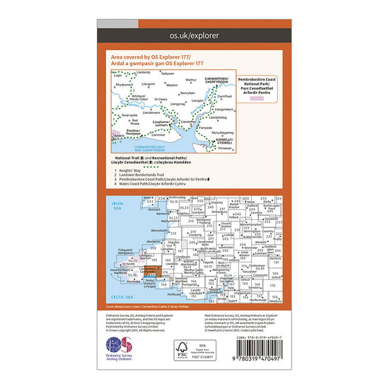 Explorer Active 177 Carmarthen  Kidwelly Map With Digital Version