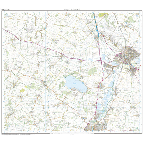 Explorer 225 Huntingdon St Ives  Grafham Water Map With Digital Version