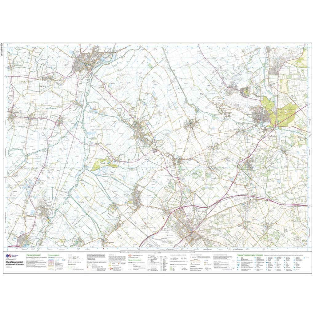 Explorer 226 Ely  Newmarket Map With Digital Version
