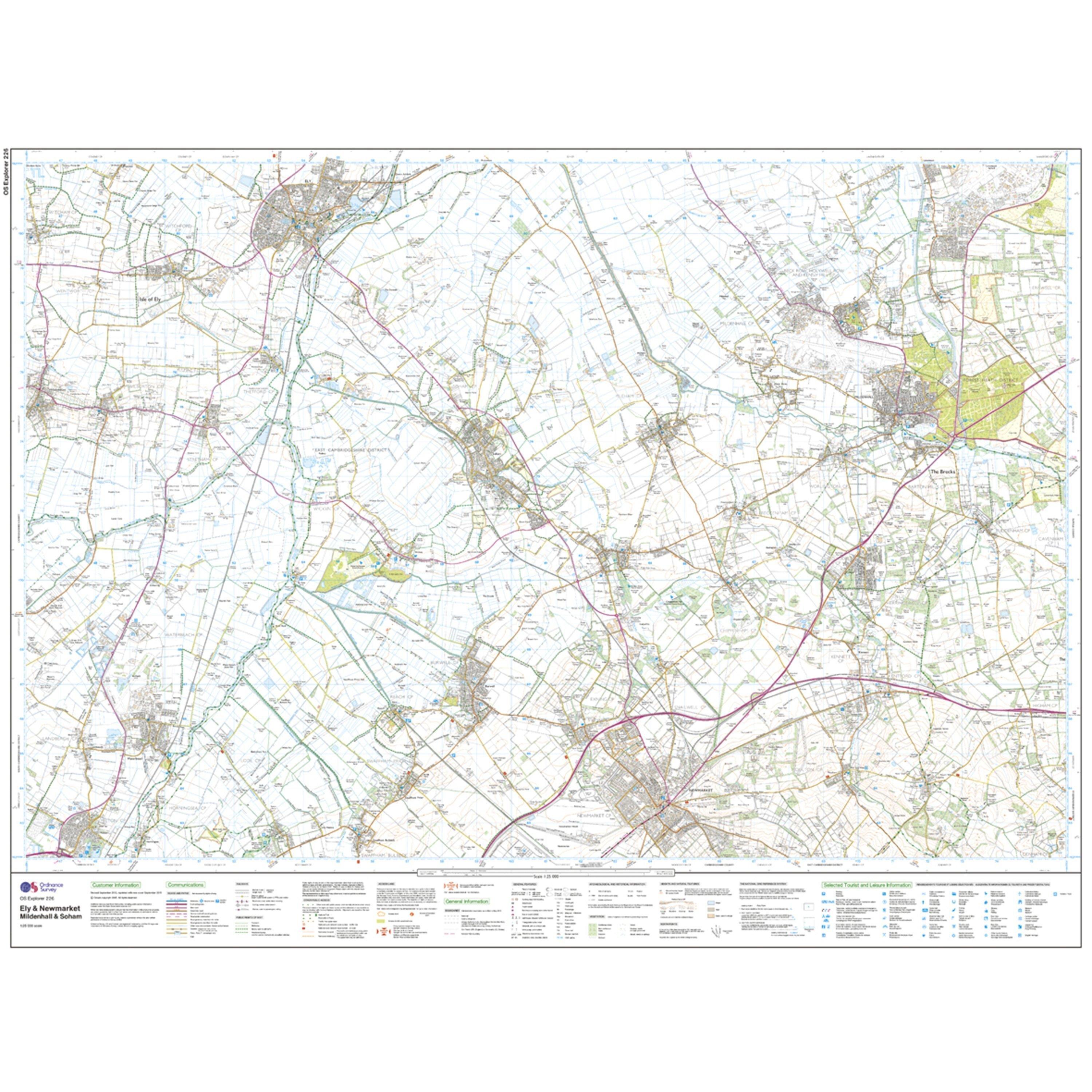 Explorer 226 Ely  Newmarket Map With Digital Version