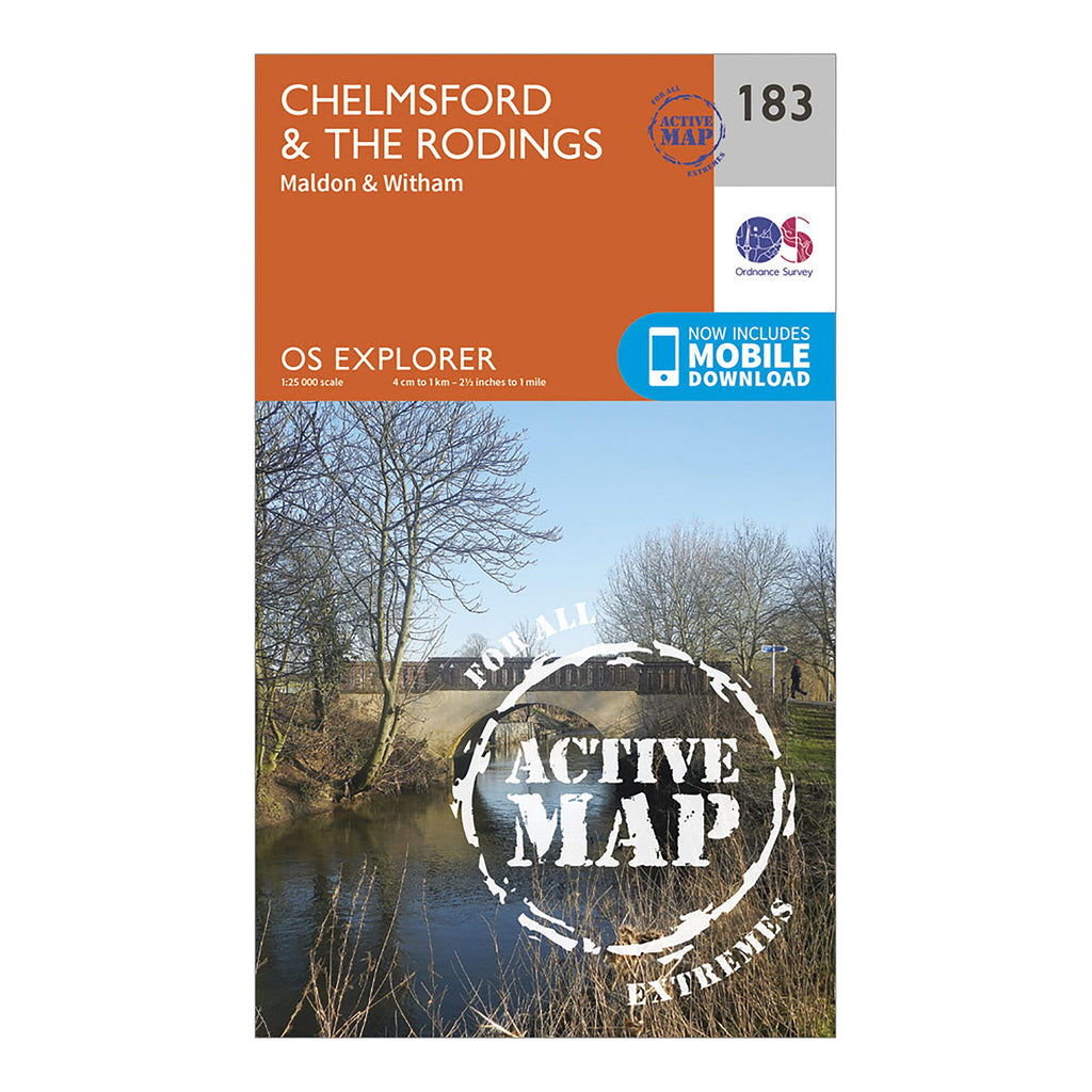 Explorer Active 183 Chelmsford  The Rodings Map With Digital Version