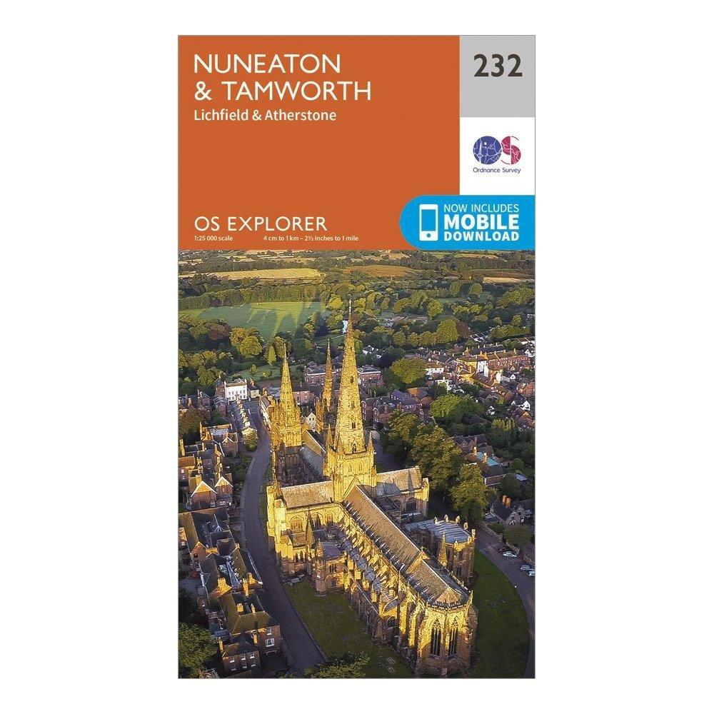 Explorer 232 Nuneaton  Tamworth Map With Digital Version