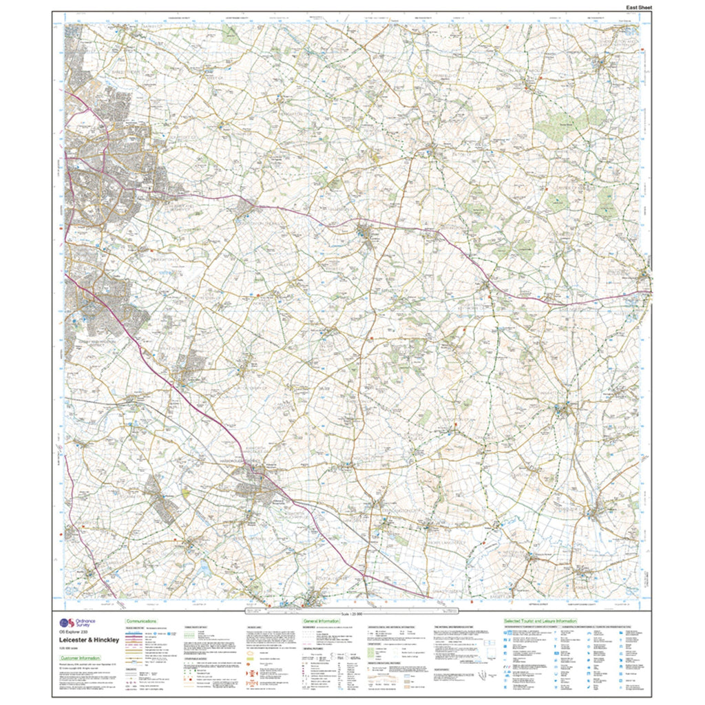 Explorer 233 Leicester & Hinckley Map With Digital Version