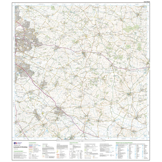 Explorer 233 Leicester & Hinckley Map With Digital Version
