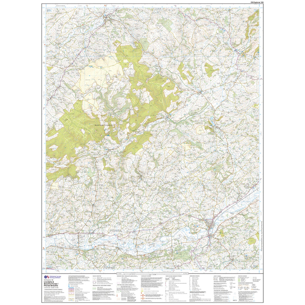 Explorer Active 186 Llandeilo & Brechfa Forest Map With Digital Version