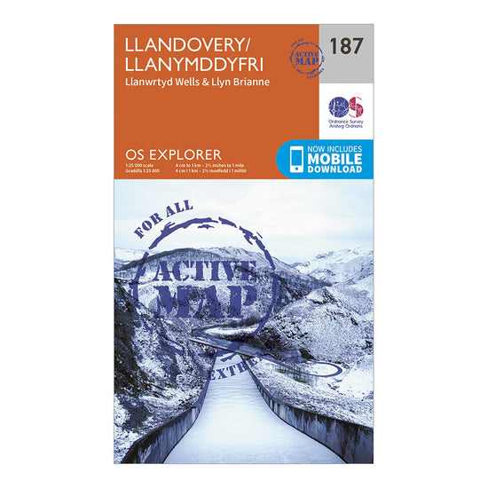 Explorer Active 187 Llandovery Llanwrtyd Wells  Lyn Brianne Map With Digital Version