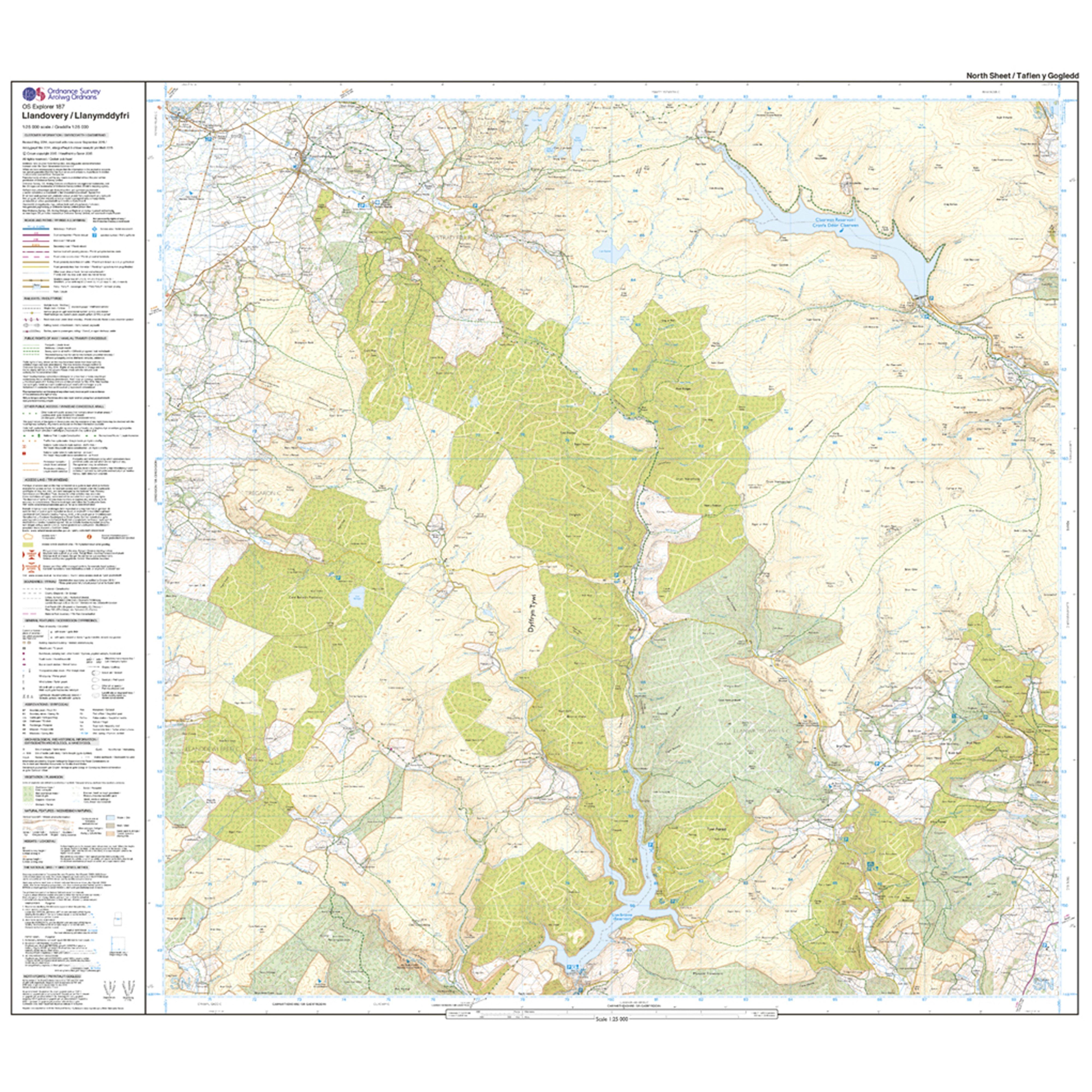Explorer Active 187 Llandovery Llanwrtyd Wells  Lyn Brianne Map With Digital Version