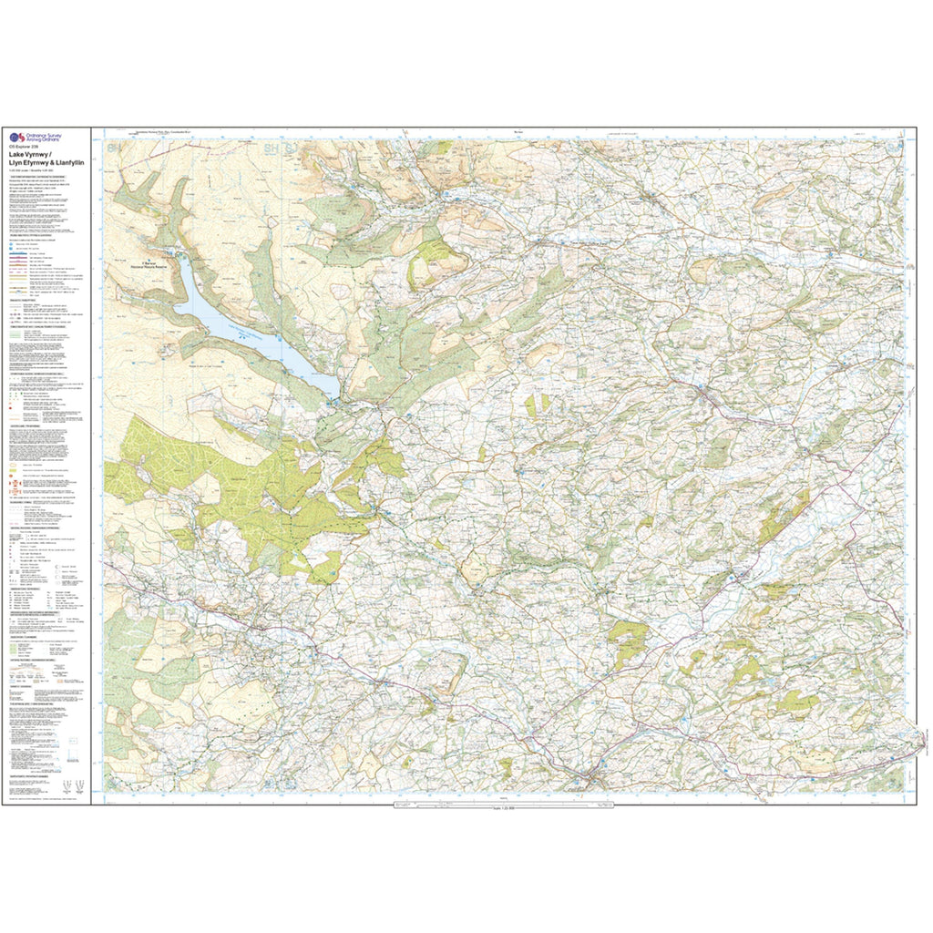 Explorer 239 Lake Vyrnwy & Llanfyllin Map With Digital Version
